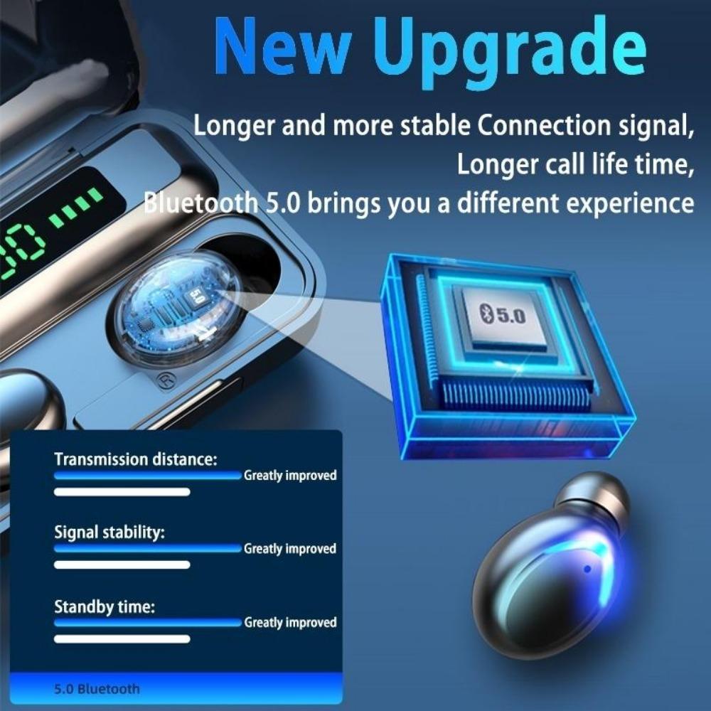 QUEED Беспроводные наушники 9D HIFI Bluetooth 5.0 CVC8.0 с зарядкой и шумоподавлением