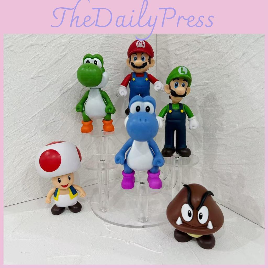 Super Mario Pvc Figurines Collection With Detailed Design For Display And Gift
