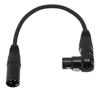 Ongwan XLR Microphone Extension Cable Adapter, Right Angle XLR To Straight XLR Cable, PVC (1 Meter/3.3 Feet)