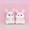Adorable Plush Rabbit Doll Cute Stuffed Bunny Toy For Kids School Gifts Backpack Accessory