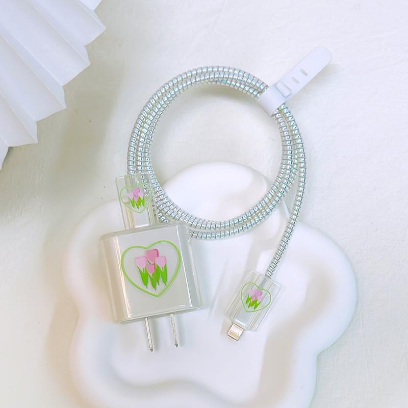 Защита кабеля для передачи данных, спиральная защитная намотка для Apple Iphone 18 Вт 20 Вт, защита для зарядного устройства, силиконовый чехол, предотвращающий поломку