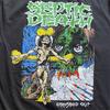 Винтажная хлопковая черная футболка с коротким рукавом группы Septic Death 90-х, унисекс