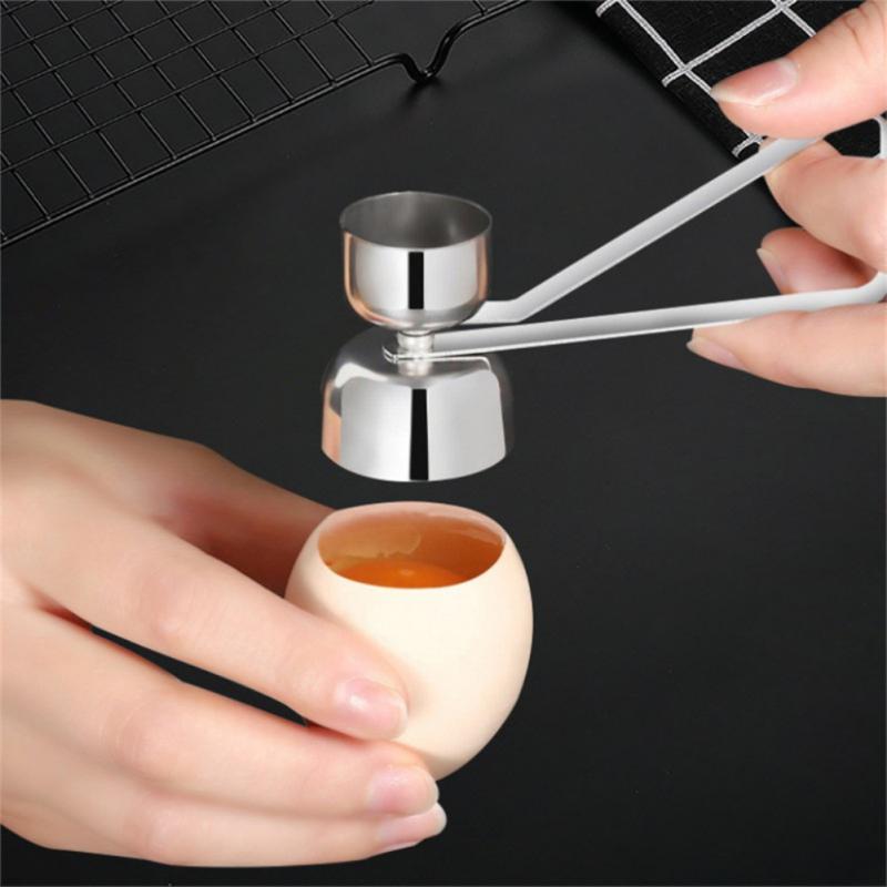 304 Stainless Steel Egg Eggshell Opener Eggshell Cutter Double Head Egg Topper Shell Opener Boiled Egg Creative Kitchen Tool