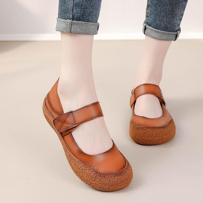 Модные ретро V-образные неглубокие мокасины женские из натуральной кожи осенняя обувь роскошные широкие мокасины женские туфли на толстой подошве