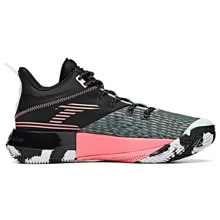 Anta Attack 2 Comfortable Versatile Performance Mid-Top Basketball Shoes Men Sneakers Black Pink 112031107-1