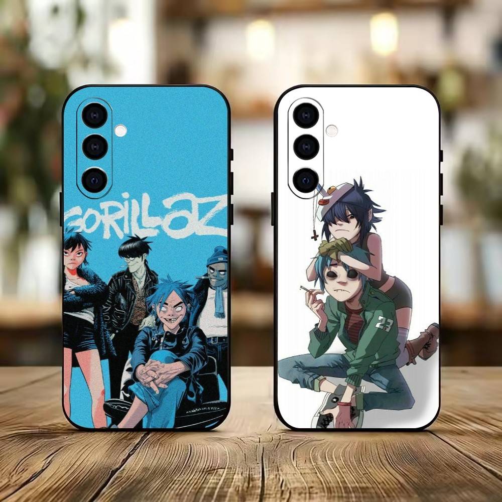 Аниме Чехол для телефона C-Gorillaz для Samsung Galaxy A73, A72, A71, A70, A53, A52, A51, Другие Мягкий Черный Чехол