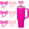 6 Pcs Bow for Stanley Straw Topper, Cute Straw Toppers Silicone Cup Covers Reble Cup Cap Covers Cap 0.4 In/10mm for Stanley 30&40 Oz Tumbler