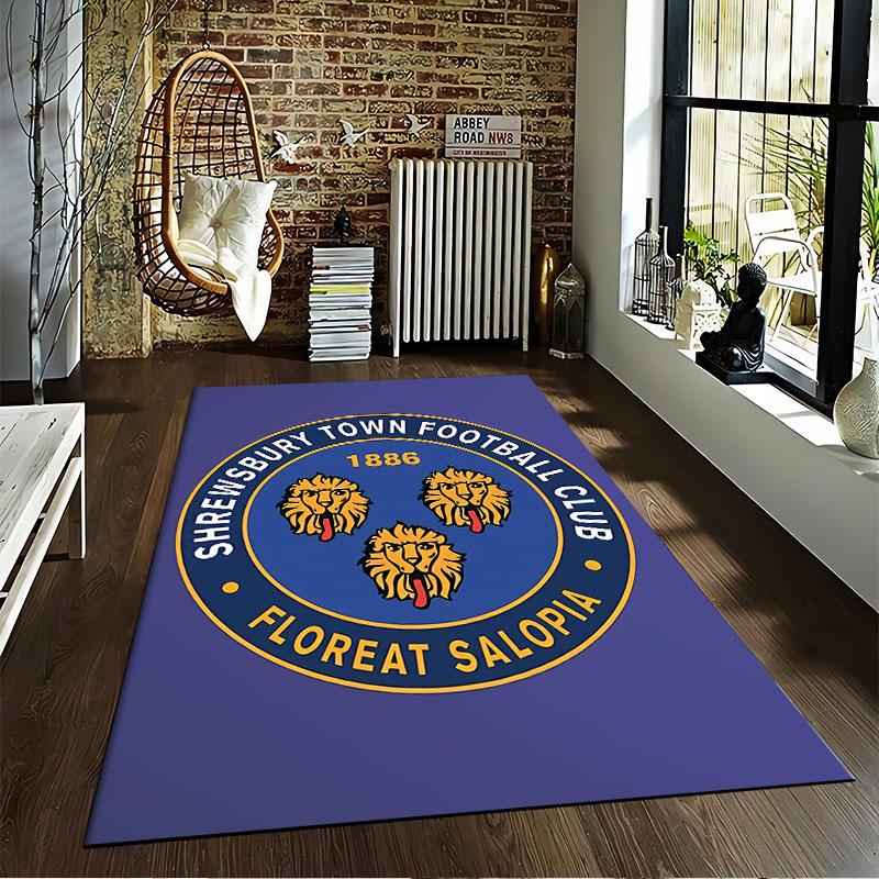 Shrewsbury Town FC Logo Carpet suitable as a non-slip mat for the living room or bedroom sofa