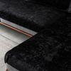 Зимний черный кожаный пылезащитный диванный коврик, легкий роскошный стильный бытовой противоскользящий чехол, сезонный современный минималистичный короткий плюшевый чехол для дивана