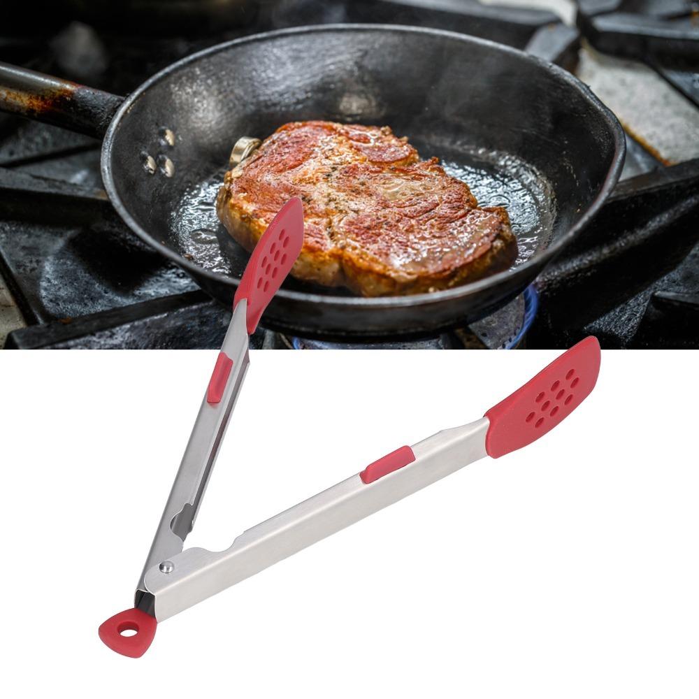 Compact Tong Kitchen Tongs Two Arms Cooking Tongs Compact Food Tongs BBQ Grilling