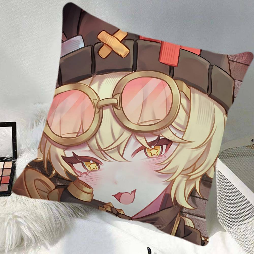 Jahoda Genshin Impact Game Pillow Case Square Pillow Bedroom Sofa Leisure Comfort Cushion Car Home Decoration