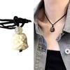 Chinese Style Lion Pendant Necklace Simple Clavicle Chain Vintage Choker Necklace Fashion Jewelry Gift for Women Men