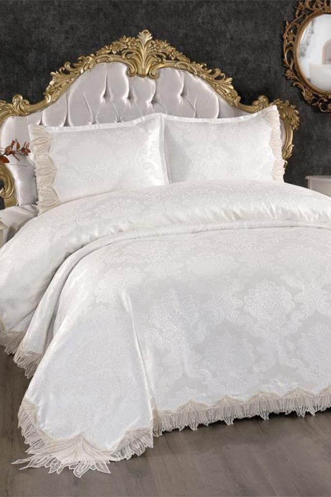 Pride Комплект Покрывала 3шт, Покрывало 230x250, Наволочка 50x70, Двойной Размер, Кремовый