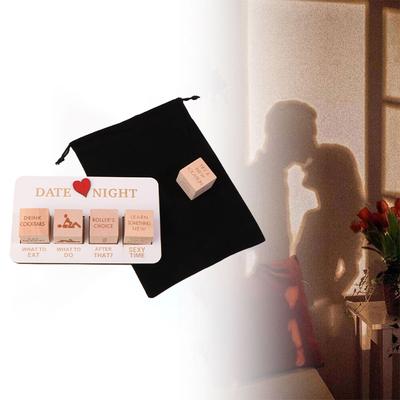 Date Night Dice After Dark Edition, Date Night Wooden Dice Game For Couples, Деревянные многоразовые игральные кости для пар, Забавная дата на годовщину
