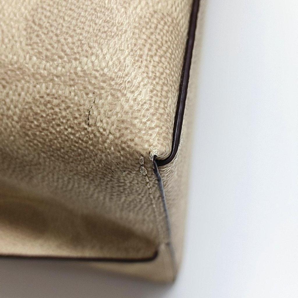 [Pre-Owned] Mollie Logo Zip Closure Synthetic Leather Tote Shoulder Bag - Excellent #IDP61X