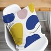 New Nordic Ins Pillow Cover Abstract Geometric Blue Ultra Short Velvet Cushion Cover