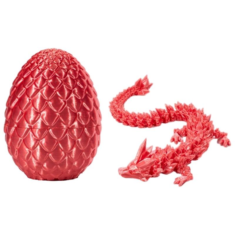 Mesmerizing Gem Dragon Statue Silk Purple-gold Gold Dragon Egg Set Pla Material Collectible