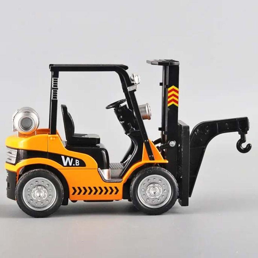 Diecast Metal Forklift Model Car Warehouse Lift Truck Engineering Vehicle Models  Kids Toy