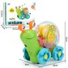 Electric Universal Light Music Projection Snail, Transparent Gear Cartoon Animal Crawling Music Children'S Toys