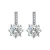 Ювелирные изделия Серьги из стерлингового серебра S925 пробы Temperament Lady Серьги с маленьким ароматным цирконием