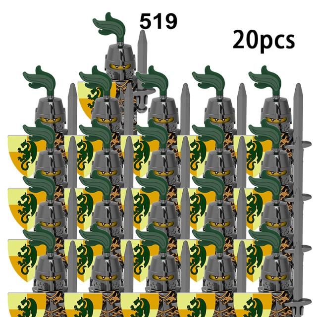 Средневековые военные наборы, фигурки, строительные блоки, шлемы, детали солдата, рыцарское оружие, римский меч, аксессуары, игрушки для детей