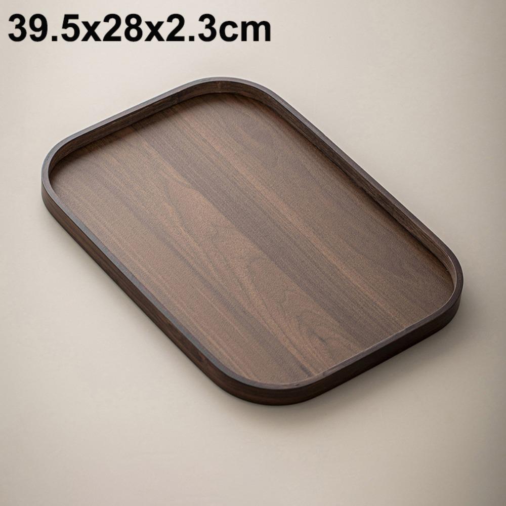 Rectangle Wood Tray Retro Style Fruit Plate Smooth Edge Tea Tray Home