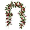 6/8Feet Red Berry Christmas Garland Flexible Artificial Berry Garland For Winter Christmas New Year Holiday Decor