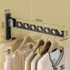 Clothes Drying Rack Adjustable Angle Clothes Hanger Wall-mounted Coat Dryer Collapsible Clothing Organizer Large Loading-bearing