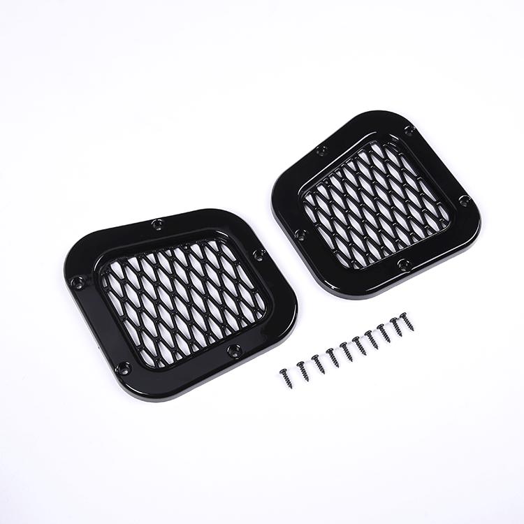 Car Styling ABS Black for Land Rover Defender 2004- Car Side Trim Cover Air Side Vents Grille Cover Car