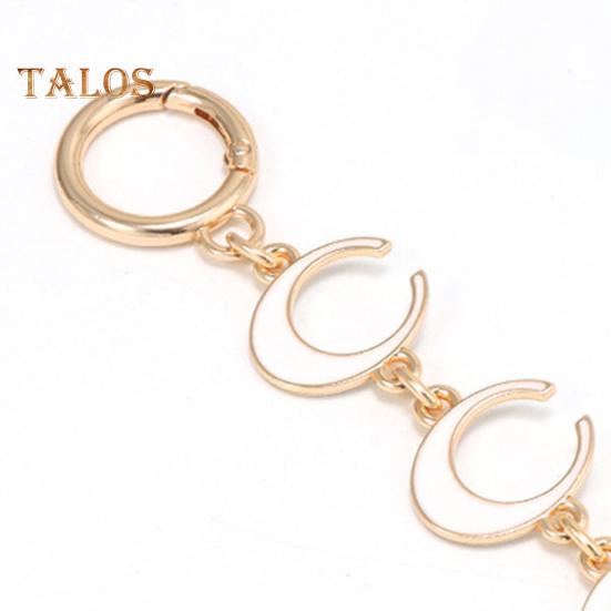 Extension Chain DIY Shoulder Bag Strap Replacement Extended Chain Hollow Moon Shape Polished Lightweight Purse Wallet Strap Extender