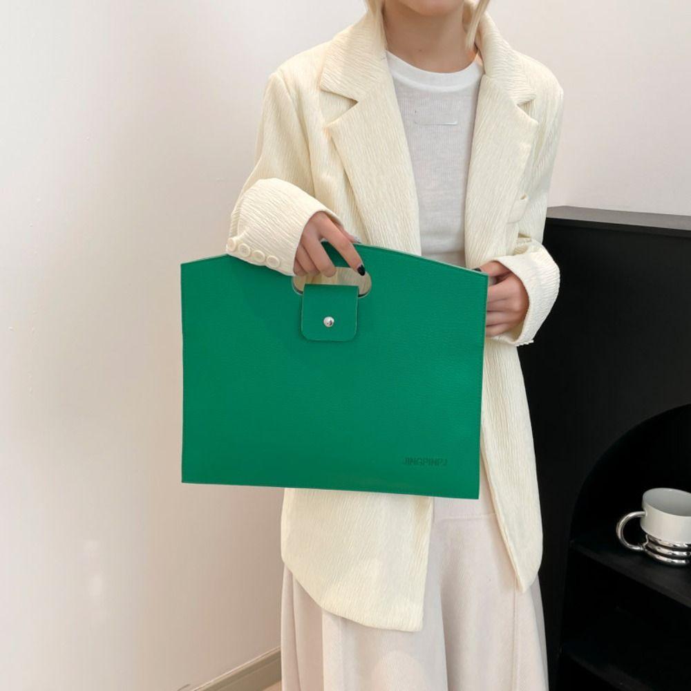 Большая вместительная офисная сумка для документов, сумка для файлов из ПУ, повседневная компьютерная сумка для офисного работника