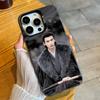 Чехол для телефона Linghe Z-ZHANG с изображением веера в древнекитайском стиле для iPhone 16 17 15 14 12 13 Pro Max Черный Матовый Конфетный Ударопрочный Чехол