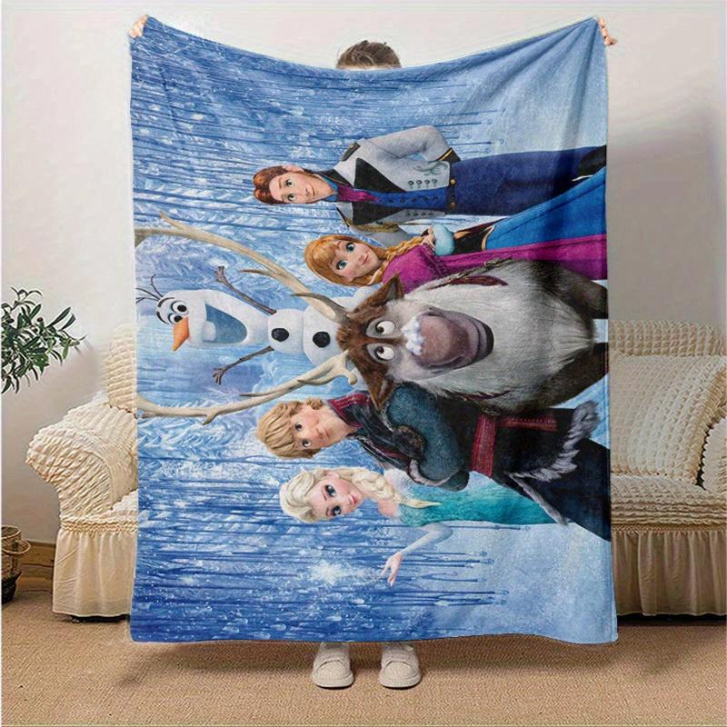 1pc. Disney Frozen Elsa Anna Olaf Sven Kristoff Prince Gift Blanket for Home Office Outdoor Travel