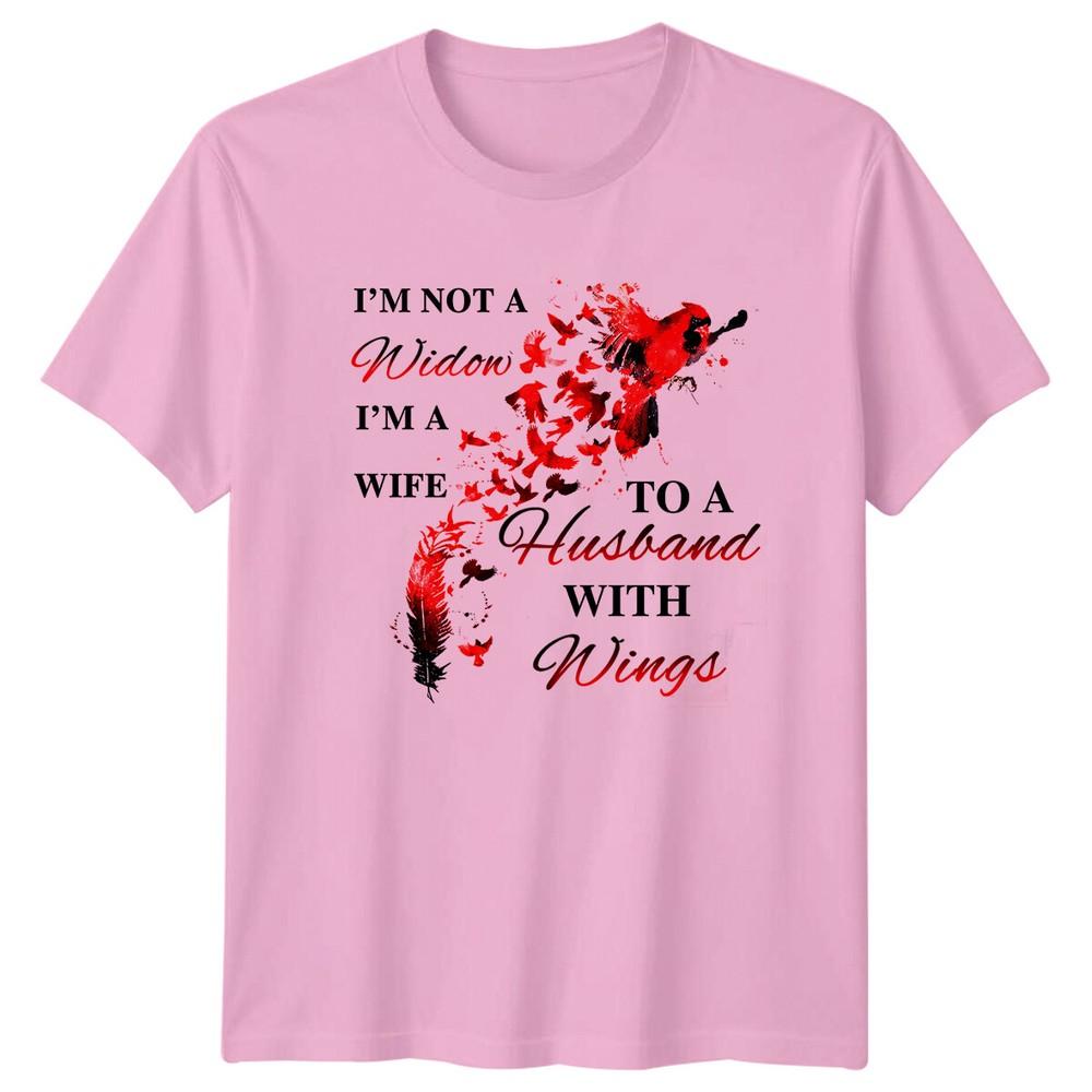 Wife To A Husband With Wings Cardinal Memorial TShirt BereaveUnisext