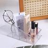 4-секционная стойка для хранения пульта дистанционного управления Прозрачный настольный органайзер для кистей для макияжа
