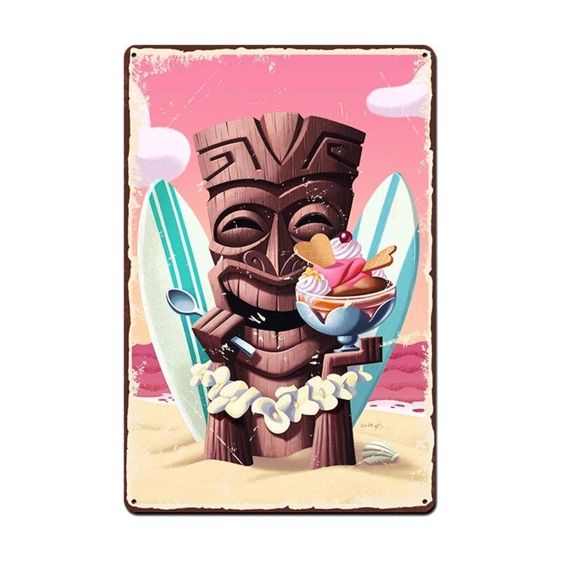 Ice Cream Vintage Metal Poster Retro Chocolate Matcha Cupcake Tin Signs Plaques Wall Decor for Cafe Coffee Shop Club Restaurant