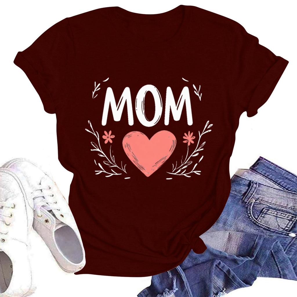 Женская повседневная футболка с круглым вырезом и коротким рукавом