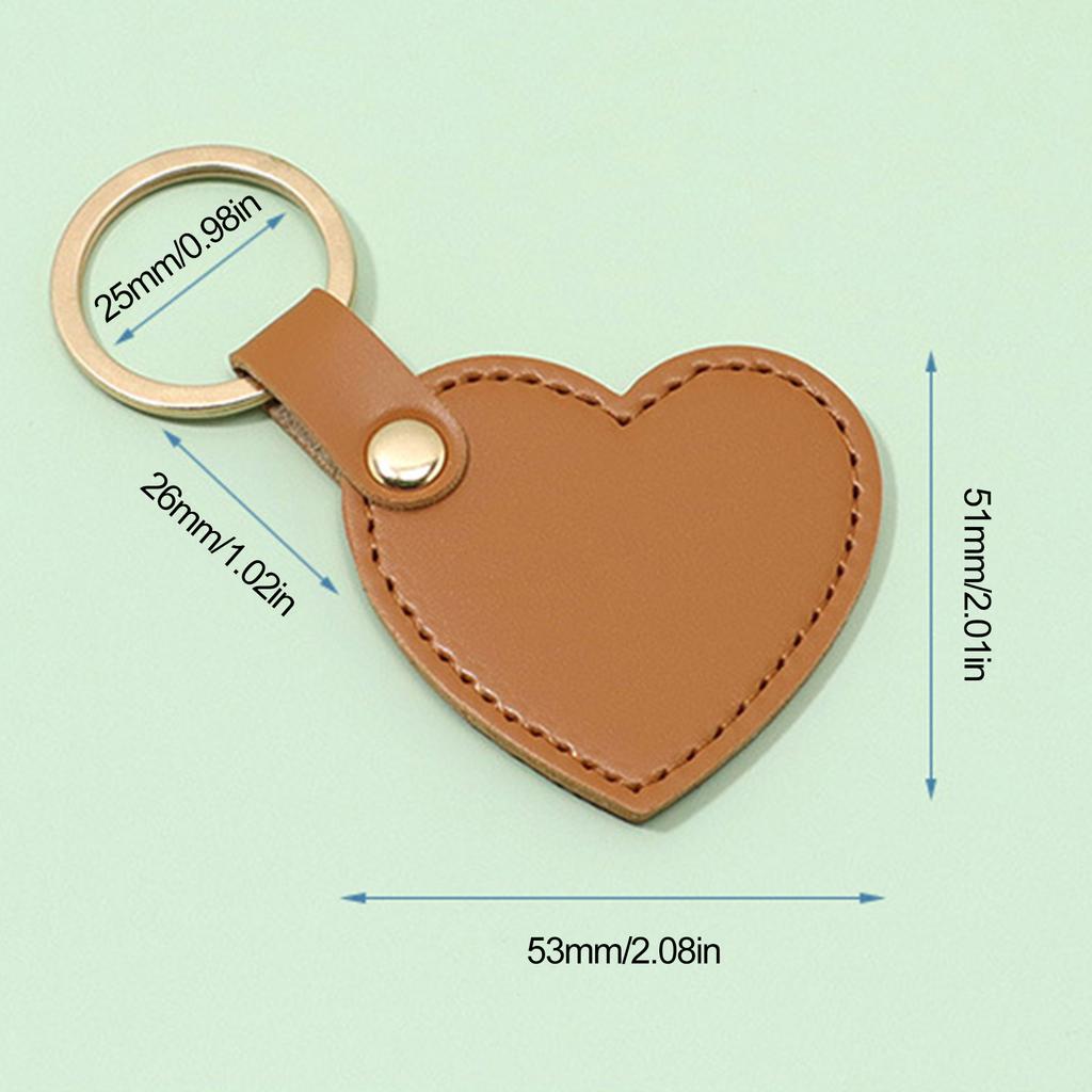 Набор из 6 красочных брелоков в форме сердца, кожаный кулон 'Любовь', стильные брелоки, аксессуар для сумки, шикарный брелок для рюкзака