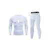 1116 Men's Spider-Man 1D Printed Fitness Suit High Elastic Quick-Drying Long Sleeve Tights Sports Pants Two-piece Set