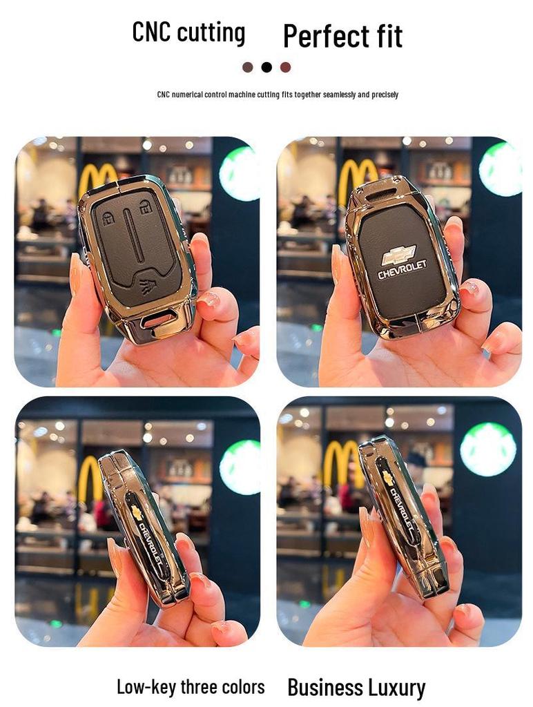 Чехол для ключей Chevrolet K5 Trax Cruze - Звезда Milesuo Металлическая пряжка Оболочка с полным покрытием