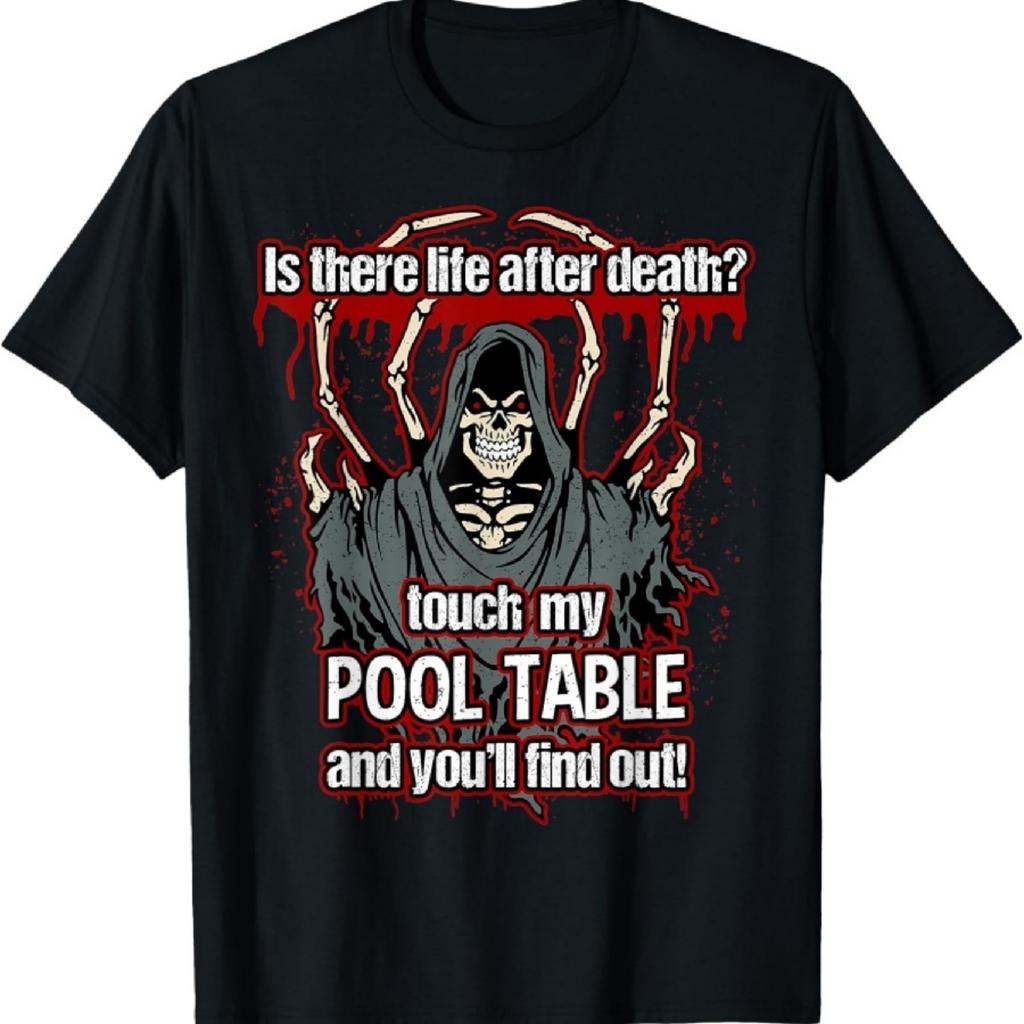 Funny Pool Player Grim Reaper Tshirt