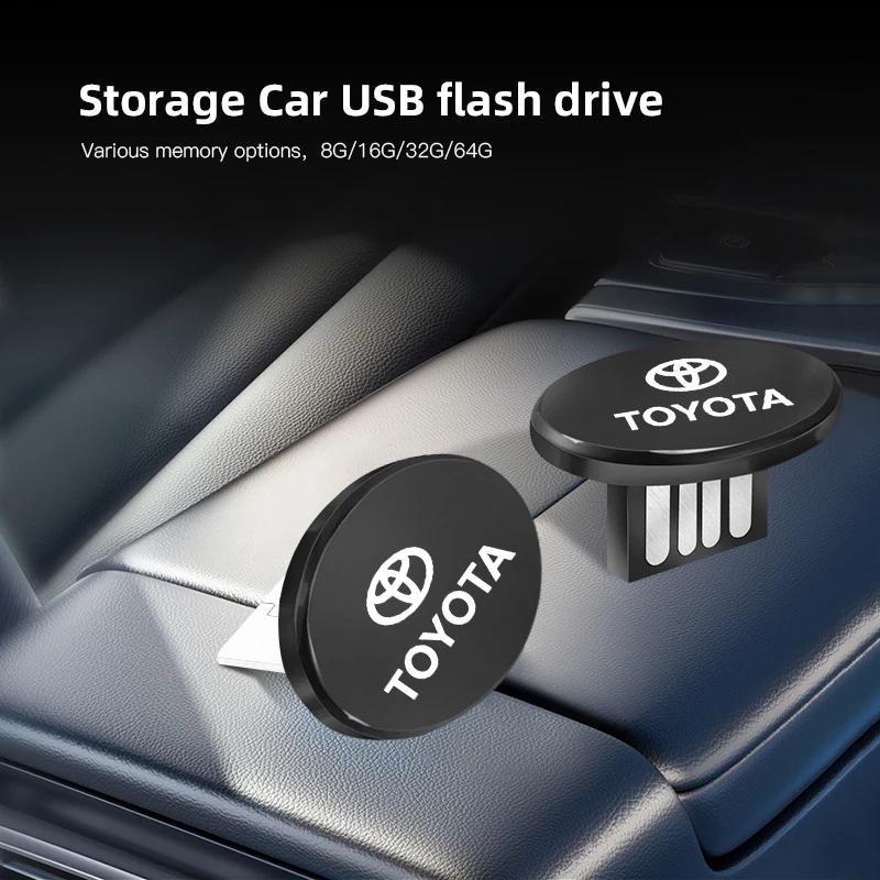 Toyota 2026 Новые колпаки на колеса Логотип автомобиля USB-накопитель Флешка Тип C USB-память Toyota Corolla Yaris Aygo Prius RAV4 Автомобильная наклейка