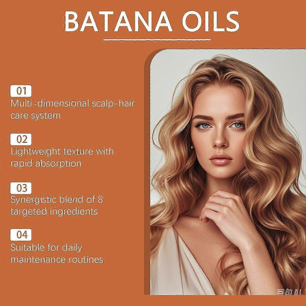 Batana Oil for Hair Growth, 4-in-1 Unrefined Batana Oil with Rosemary, Pumpkin Seed, Castor Oil, Nourishes, Strengthens Hair, Promote Healthy Hair