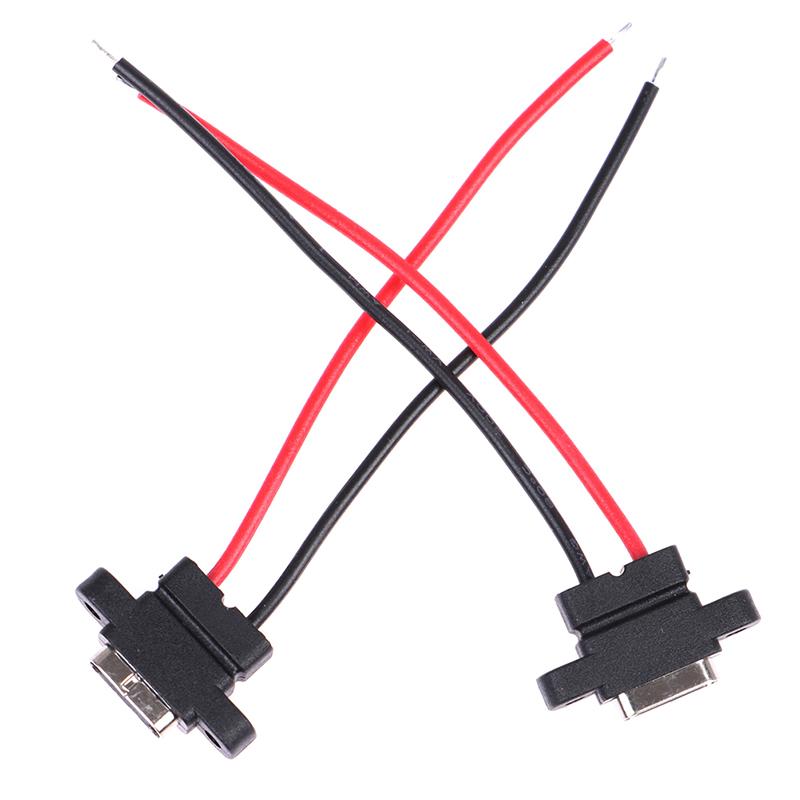 2 шт. USB 3.1 Type-C 2-контактный SMD SMT Пайка Проводной Разъем Мама Водонепроницаемый Разъем Порт Быстрой Зарядки