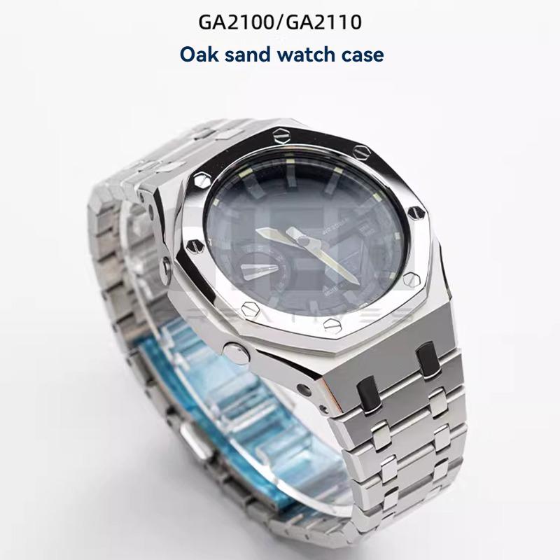 Комплект ремешка из нержавеющей стали 316L Для Casio G-SHOCK farm oak GA2100/GA2110 GA-2100 GA-B2100 металлический корпус ремешок мужской браслет