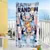 Bluey Beach Towel Super Soft & Absorbent Comfortable Lightweight Suitable for Sports, Travel, Swimming, Yoga, Bathroom, Beach, And Pool