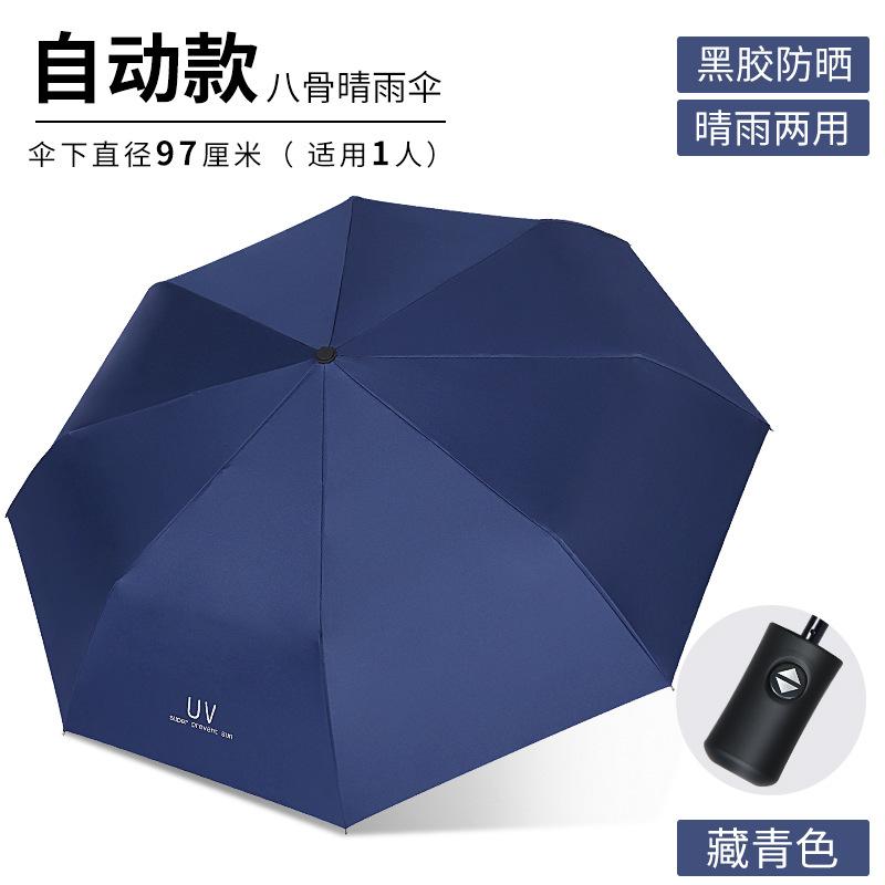 Sales of Automatic Folding Umbrellas Vinyl Umbrellas Sunscreen UV Protection Sun Umbrella Brush