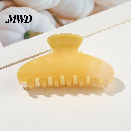 Gentle Pastel Hair Clip Back Head Claw, Macaron Color Shower Clip, Smooth Surface Large Long Claw Anti-Slip Teeth Accessory for Buns Commuting Travel