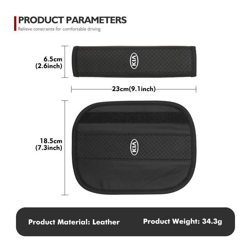 RTMZ5 For KIA Car Safety Belt Shoulder Protector Pad Leather Seat Belt Cover Accessories K5 K2 Rio Optima Sportage Venga Sorento