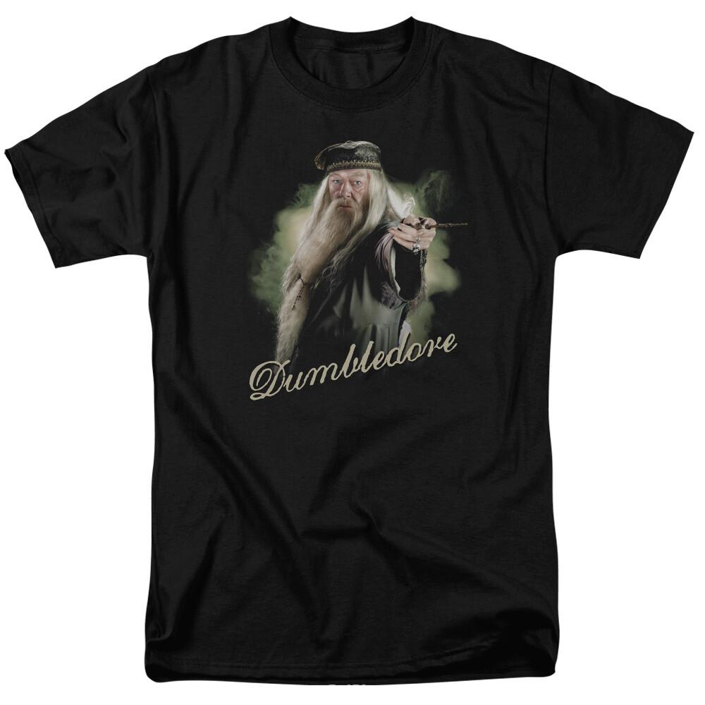 26 Harry Potter Dumbledore Wand T Shirt Mens Licensed Wizard Movie Tee Black Unisex T-Shirt